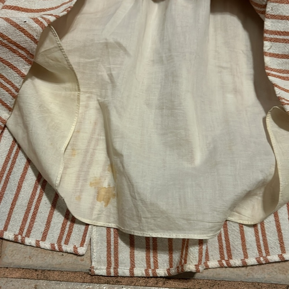 Zara TRF Collection Stripe Jumper Dress Linen medium Women flaws see pics - Picture 8 of 8